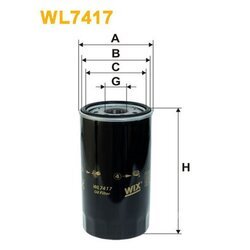 Olejový filter WIX FILTERS WL7417