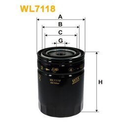 Olejový filter WIX FILTERS WL7118