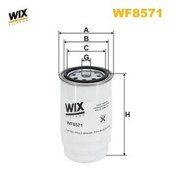 Palivový filter WIX FILTERS WF8571