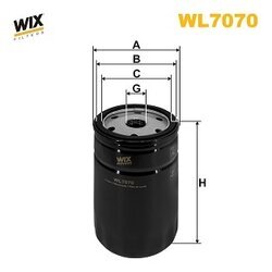 Olejový filter WIX FILTERS WL7070