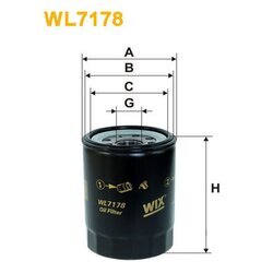 Olejový filter WIX FILTERS WL7178