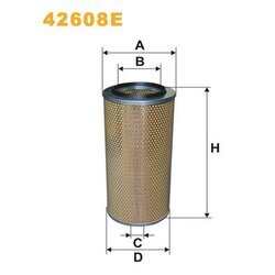 Vzduchový filter WIX FILTERS 42608E