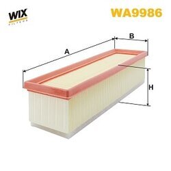 Vzduchový filter WIX FILTERS WA9986