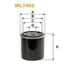 Olejový filter WIX FILTERS WL7482