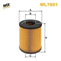 Olejový filter WIX FILTERS WL7601