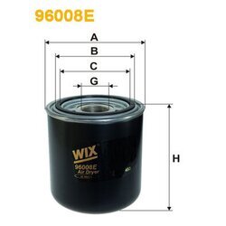 Vysúšacie púzdro vzduchu pre pneumatický systém WIX FILTERS 96008E