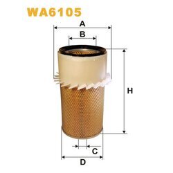 Vzduchový filter WIX FILTERS WA6105