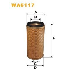 Vzduchový filter WIX FILTERS WA6117