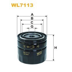 Olejový filter WIX FILTERS WL7113