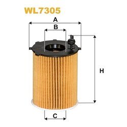 Olejový filter WIX FILTERS WL7305