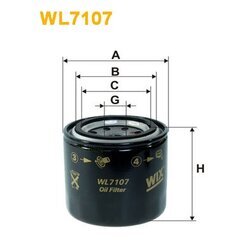 Olejový filter WIX FILTERS WL7107
