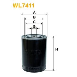 Olejový filter WIX FILTERS WL7411