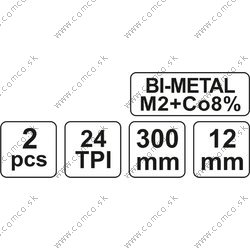 YATO Pílový list na železo 300 mm 2 ks Bi-Metal + Co8% - obr. 1