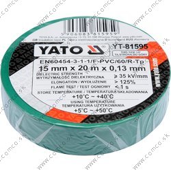 YATO Páska izolační 15mm x 20m x 0,13mm zelená - obr. 1