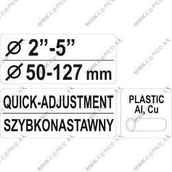 YATO Rezač trubiek 50 - 127 mm PVC, Al, Cu - obr. 3