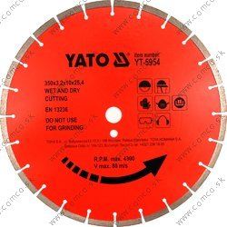 YATO Diamantový kotúč 300 x 25,4 x 3 mm červený