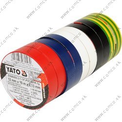YATO Izolačná páska 12 x 0,13 mm x 10 m farebná 10 ks