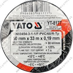 YATO Izolačná páska 55 x 0,19 mm x 33 m čierna - obr. 1