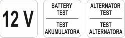 YATO Tester autobaterií a tester alternátora s digitálnymi ukazovateľmi - obr. 2
