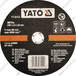 YATO Kotúč na kov 230 x 22 x 3,2 mm