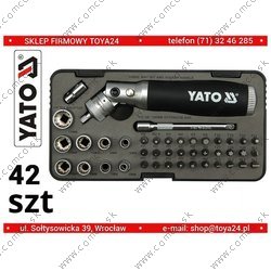 YATO Račňový skrutkovač kĺbový s príslušenstvom 42 ks box - obr. 1