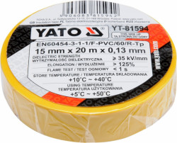 YATO Páska izolační 15mm x 20m x 0,13mm žltá - obr. 1
