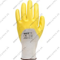 YATO Pracovné rukavice pogumované veľ.9 PE/nitrylit - obr. 1