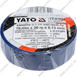 YATO Páska izolační 19mm x 20m x 0,13mm modrá - obr. 1