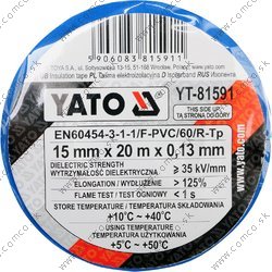 YATO Páska izolační 15mm x 20m modrá - obr. 3