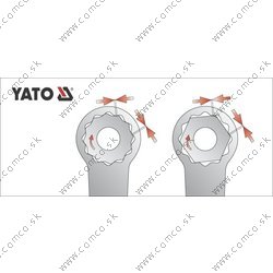 YATO Kľúč očkový 12x13 mm ohnutý - obr. 1