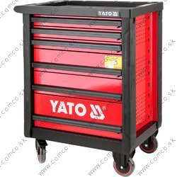 YATO Skrinka dielenská pojazdná 6 zásuviek červená - obr. 1