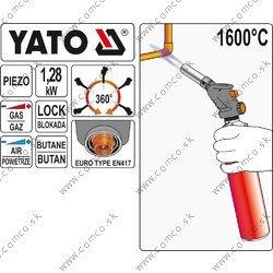 YATO Plynový horák PROPAN-BUTAN 1,28kW - obr. 1