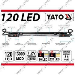 YATO Montážna lampa LED 120 - obr. 6