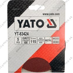 YATO Brúsny kotúč P100 5ks - obr. 1