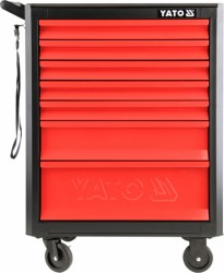 YATO Dielenský vozík 7 zásuviek čierno / červená