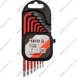 YATO Sada kľúčov TORX s otvorom 7 ks