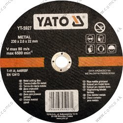 YATO Kotúč na kov 230 x 22 x 2,0 mm