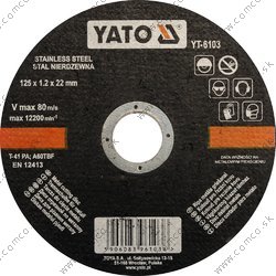 YATO Kotúč na kov 125 x 22 x 1,2 mm INOX