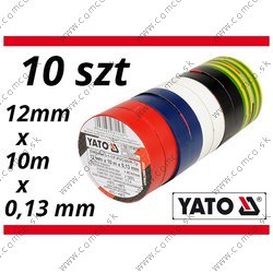 YATO Izolačná páska 12 x 0,13 mm x 10 m farebná 10 ks - obr. 3