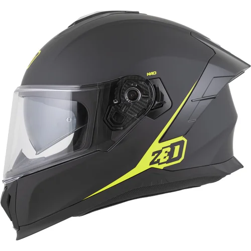 Prilba K40 (čierna matná/žltá fluo, veľkosť M) /ZED/ - obr. 1