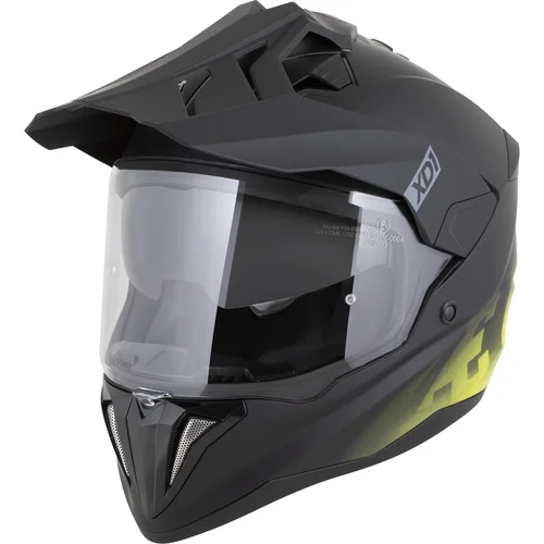 Prilba XD1 ZED (čierna matná/žltá fluo, veľkosť L)
