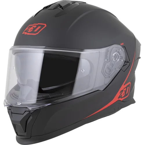 Prilba K40 ZED (čierna matná/červená, veľkosť XL)