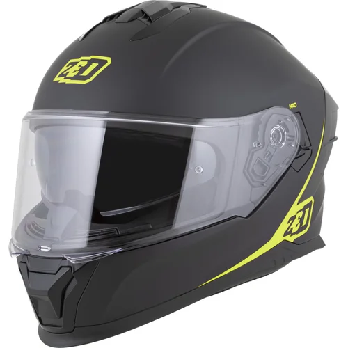 Prilba K40 ZED (čierna matná/žltá fluo, veľkosť 2XL)