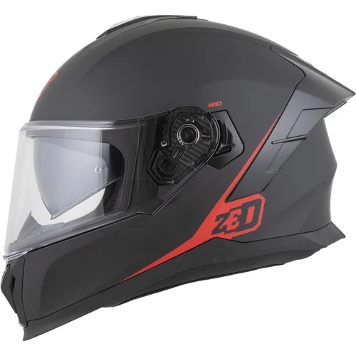 Prilba K40 (čierna matná/červená, veľkosť M) /ZED/ - obr. 1