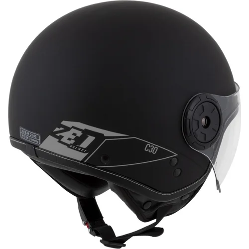 Prilba C30 (čierna matná/sivá, veľkosť XS) /ZED/ - obr. 5