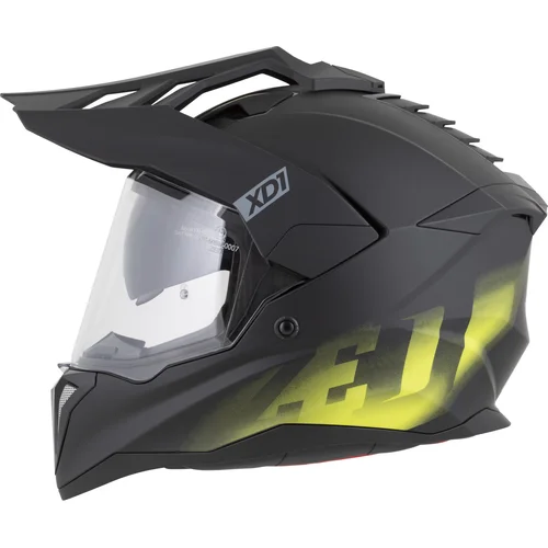 Prilba XD1 (čierna matná/žltá fluo, veľkosť S) /ZED/ - obr. 1
