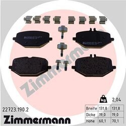 Sada brzdových platničiek kotúčovej brzdy ZIMMERMANN 22723.190.2
