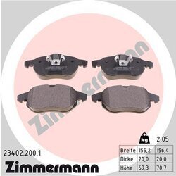 Sada brzdových platničiek kotúčovej brzdy ZIMMERMANN 23402.200.1