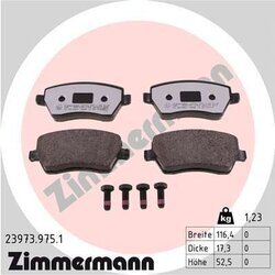 Sada brzdových platničiek kotúčovej brzdy ZIMMERMANN 23973.975.1