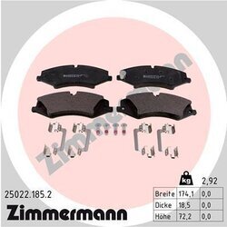 Sada brzdových platničiek kotúčovej brzdy ZIMMERMANN 25022.185.2